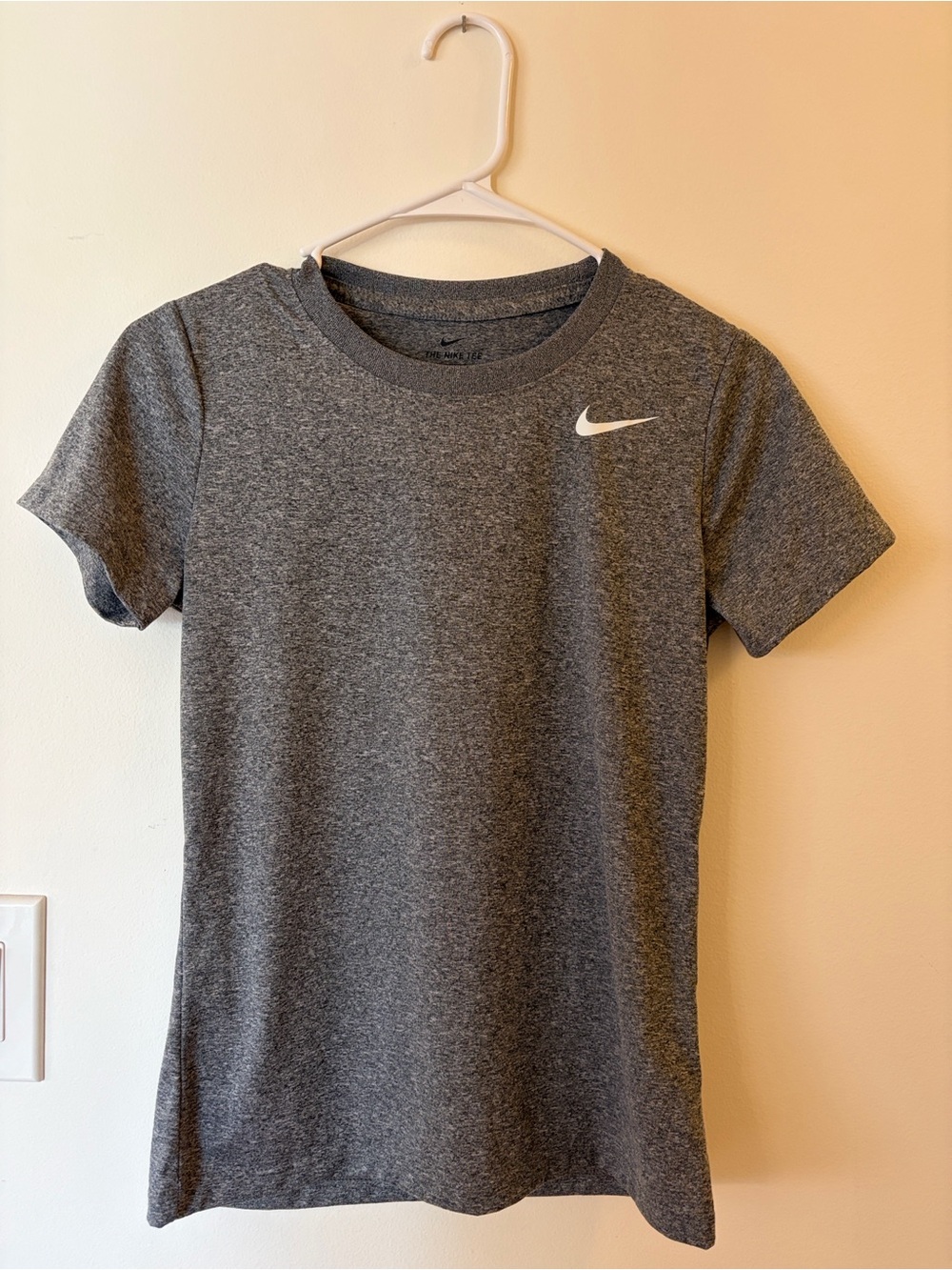 2 Nike Women's Dry-Fit Short-Sleeve Performance Tees (pink and grey)